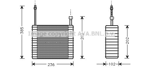 AVA QUALITY COOLING Iztvaikotājs, Gaisa kondicionēšanas sistēma FDV021